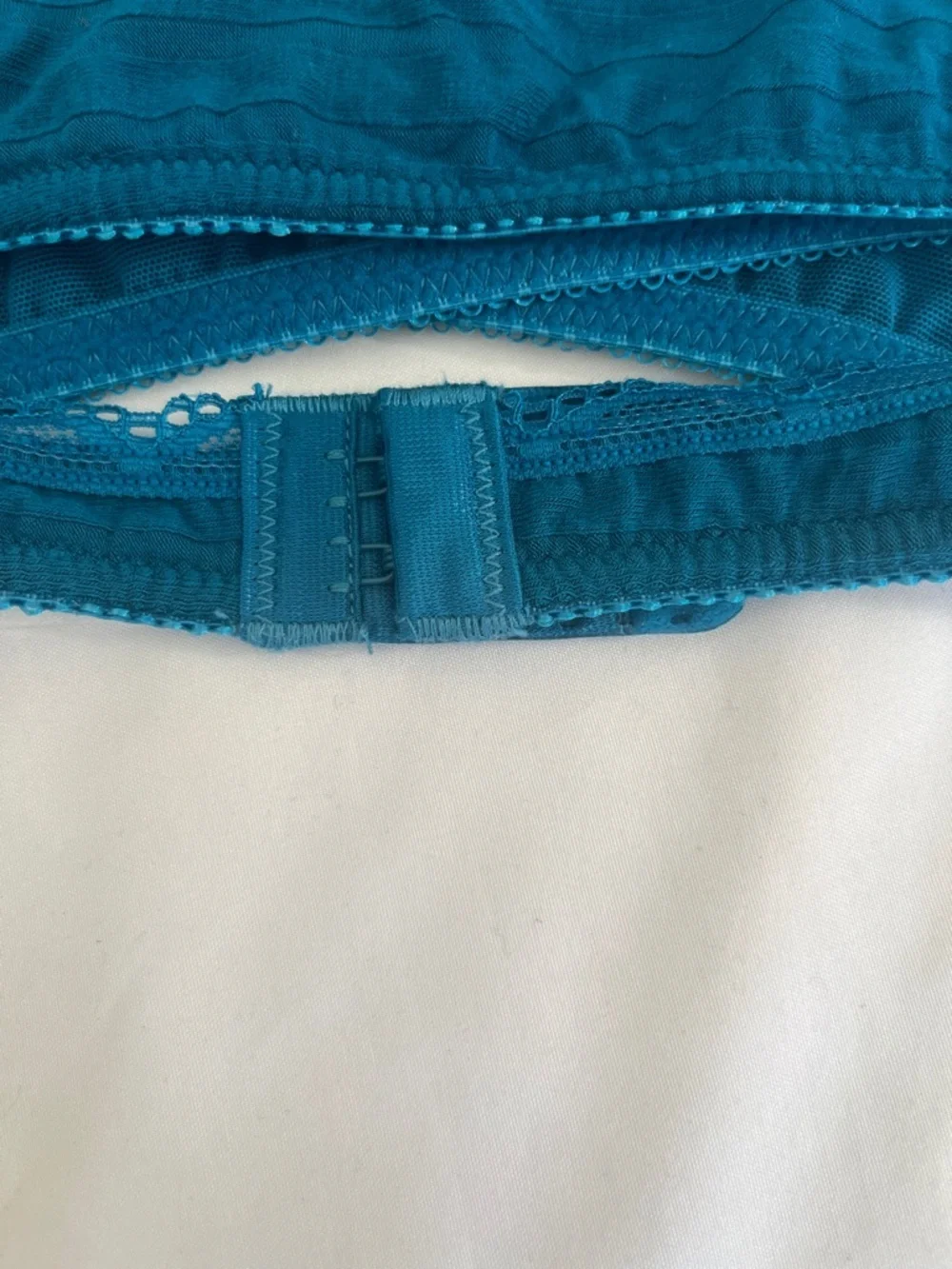 Saki silver Stretch Lace-Trim Teal Bralette with Adjustable Straps